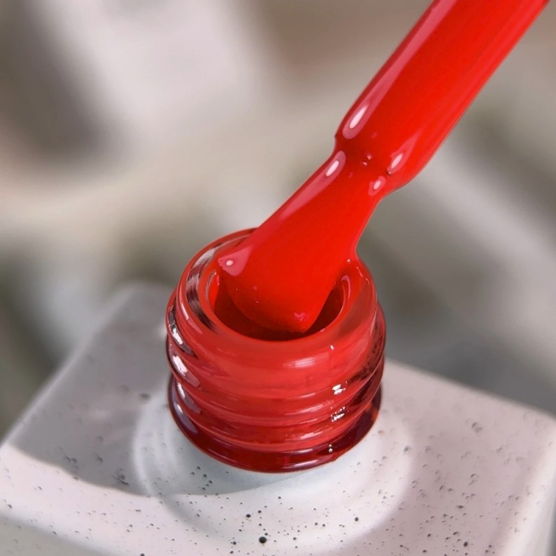 NAILSOFTHEDAY Gel Polish Watermelon 215 - rich coral red gel nail polish, single-coat coverage, 10 ml